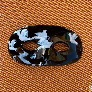 Vandor black porcelain mask ‘White Doves’